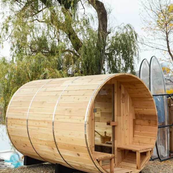 The Point on Wood Lake Cedar Barrel Sauna